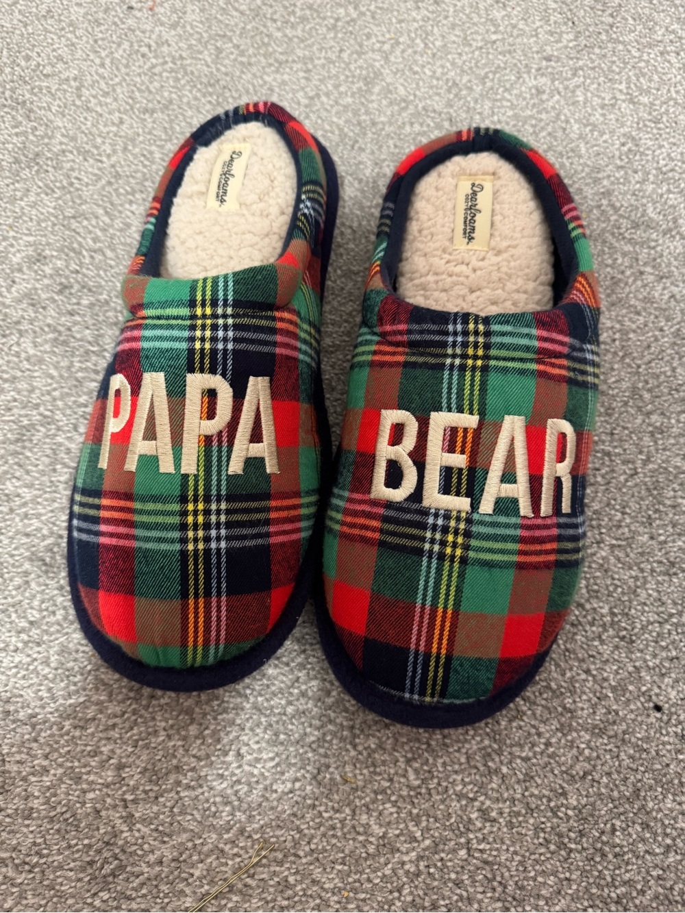 dearfoams Men Jeans Black Slip-On Slippers